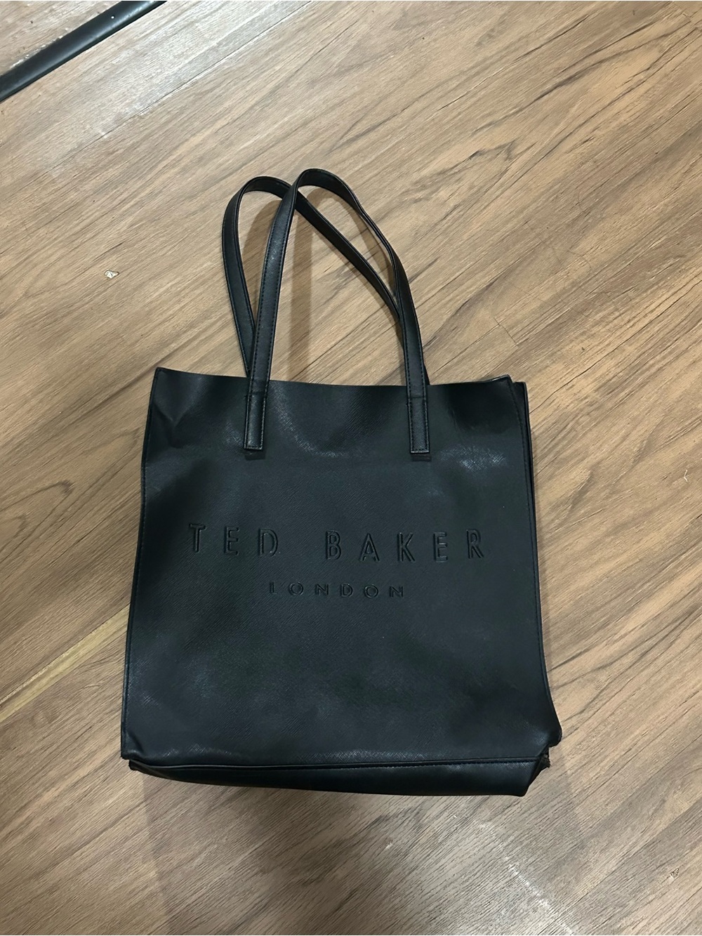 Ted Baker Black Embossed Logo Tote